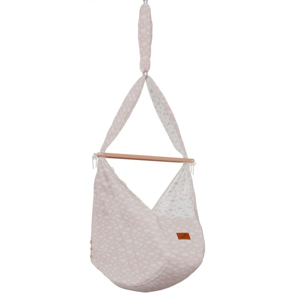 Baby feather cradle Clouds OldPink