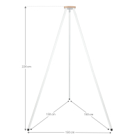 Gestell für Federwiege Typ Tipi Weiß