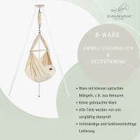 Federwiege Bio mit Schafwolle und weißem Tipi - B Wie neu